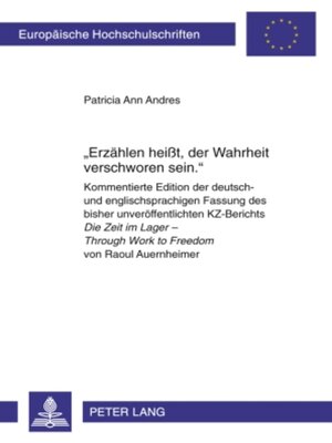 cover image of «Erzaehlen heißt, der Wahrheit verschworen sein.»